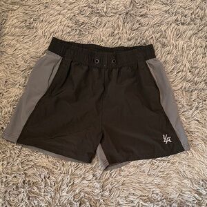 YoungLA Black and Gray 101 bodybuilding short shorts